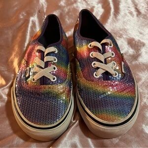 Rainbow sequin vans